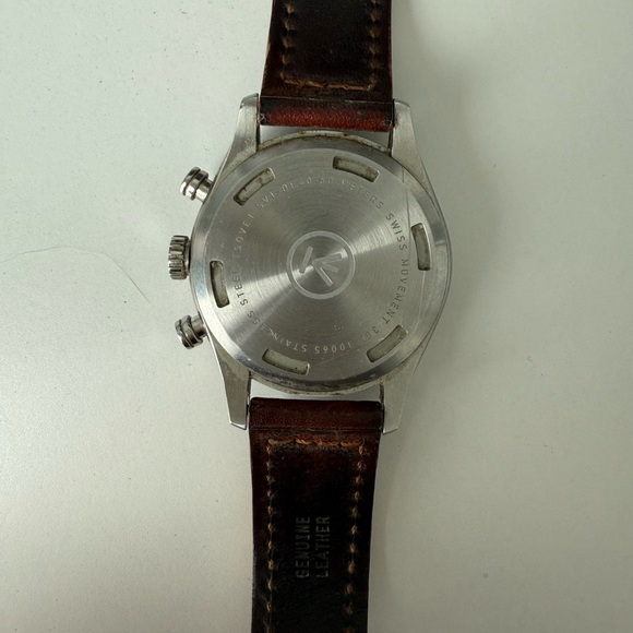 Classic Silver and Brown Men's Watch - Picture 3 of 3